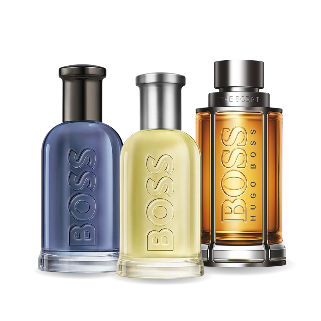 Set mit 3 Boss-Parfums in Flaschen, Boss The Scent und Boss Bottled Infinite – 100 ml
