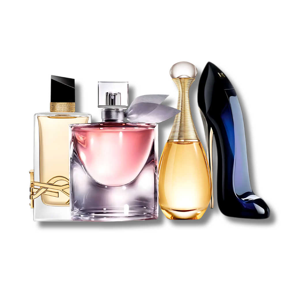 Set mit 4 Libre-Parfums, J'adore, La Vie Est Belle und Good Girl 100 ml