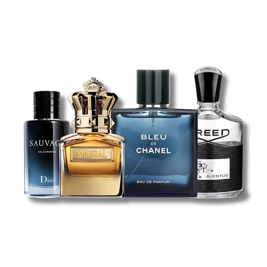 Set 4 Parfüme Scandal, Sauvage, Bleu de Chanel & Creed 100ml